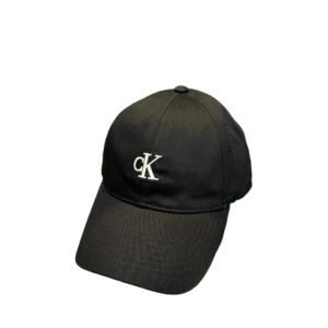 CK minimalist style black baseball cap