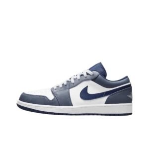 Classic Blue and White Jordan AJ1 Sneakers