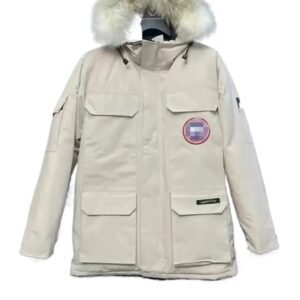 Classic Canada Goose parka in off-white