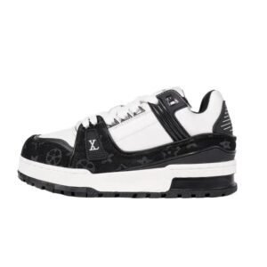 Classic LV black and white trendy shoes