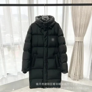 Classic style black down jacket of MLB