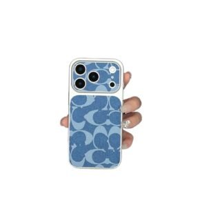 Coach denim style blue iPhone case