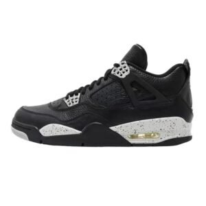 Cool black and white Jordan 4 shoes
