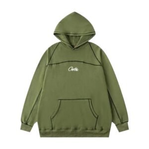 Corteiz basic style simple wind olive green sweatshirt