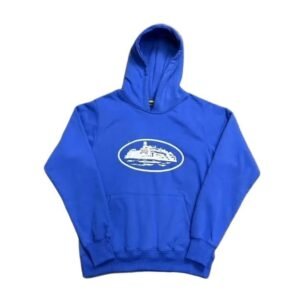 Corteiz Boat Print Casual Style Blue Sweatshirt