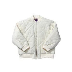 Corteiz diamond - grid simple style white cotton - padded coat