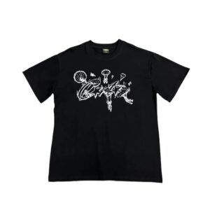 Corteiz graffiti-style black T-shirt