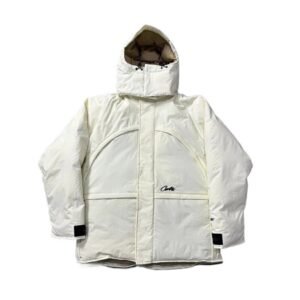 Corteiz minimalist style white cotton-padded jacket