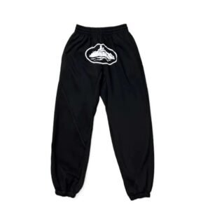 Corteiz Printed Casual Black Sweatpants