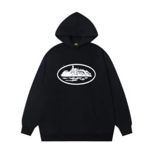 Corteiz Printed Casual Style Black Hoodie