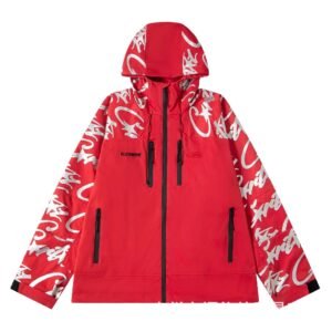Corteiz Printed Trendy and Cool Style Red Jacket