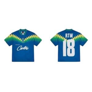 Corteiz RTW series blue-green jersey