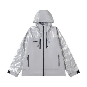 Corteiz Silver Graffiti-style Jacket