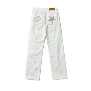 Corteiz Star Mark Trendy White Jeans