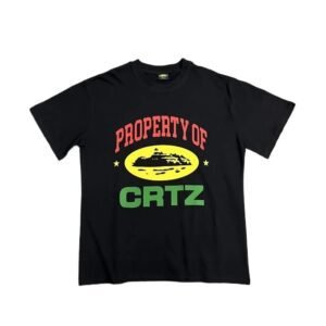Corteiz trendy and cool black T-shirt