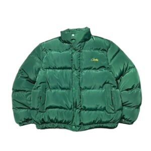 Corteiz trendy and cool green cotton-padded jacket