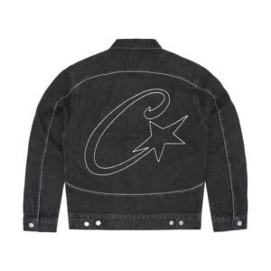 Corteiz Trendy Black Denim Jacket