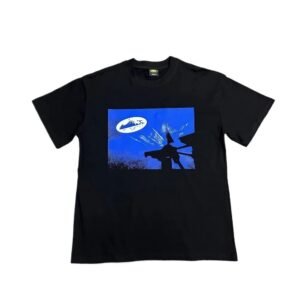 Corteiz UFO Series Trendy and Cool Black T-shirt
