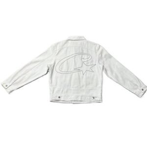 Corteiz white denim jacket