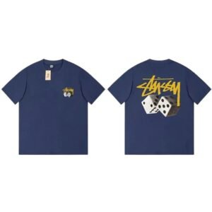 Dark blue T-shirt with Stussy dice print
