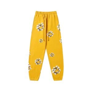 DENIM TEARS cotton printed casual yellow pants