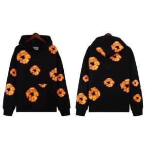 DENIM TEARS Flame Wind Black Hoodie
