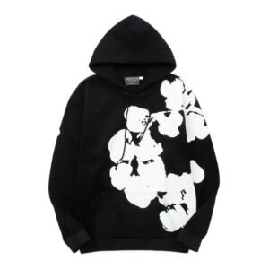DENIM TEARS Floral Pattern Black Hoodie