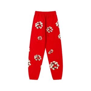 DENIM TEARS Floral Trendy Cool Red Pants