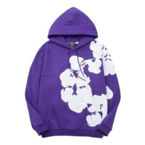 DENIM TEARS Printed Trend Brand Purple Sweatshirt