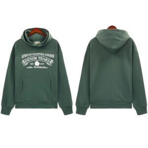DENIM TEARS retro-style dark green sweatshirt