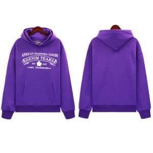 DENIM TEARS retro-style purple sweatshirt