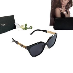 Dior Black Gold Fashion Sunglasses
