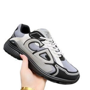 Dior dad-style grey and black sports shoes