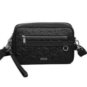 Dior embossed trendy and cool black bag