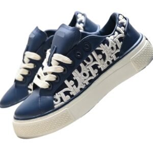 Dior embroidered casual blue shoes