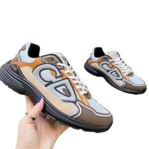 Dior retro-style color-blocking sneakers