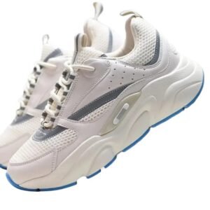 Dior retro-style gray and white sports shoes