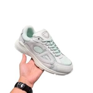 Dior retro-style light green sports shoes