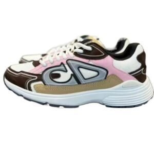 Dior retro-style pink-brown sports shoes