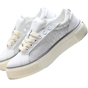 Dior retro-style silver sneakers