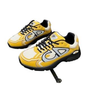 Dior retro-style yellow and white sports shoes