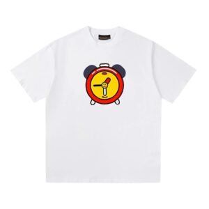 DREW Alarm Clock Series Cartoon White T-shirt