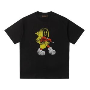 DREW Cartoon Style Black T-shirt