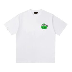 DREW Green Print White T-shirt