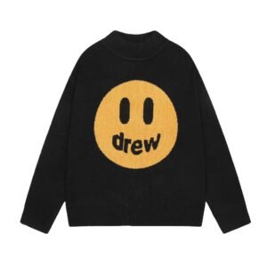 DREW Smiley Black Knitted Sweater