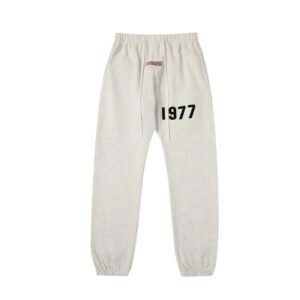 ESSENTIALS 1977 Simple Light Gray Sweatpants