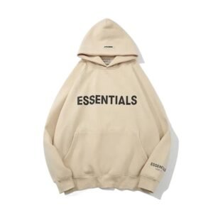 ESSENTIALS minimalist style beige hoodie