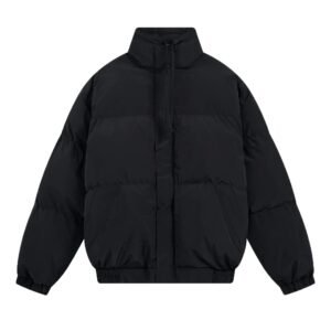ESSENTIALS minimalist style black cotton-padded jacket