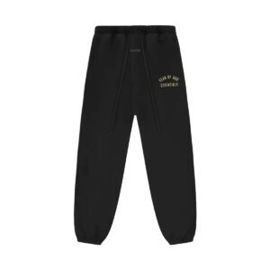 ESSENTIALS minimalist style black sweatpants