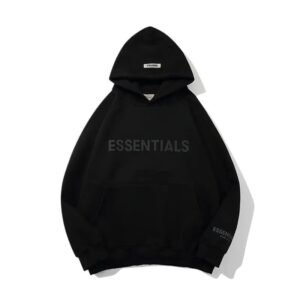 ESSENTIALS Minimalist Style Black Sweatshirt